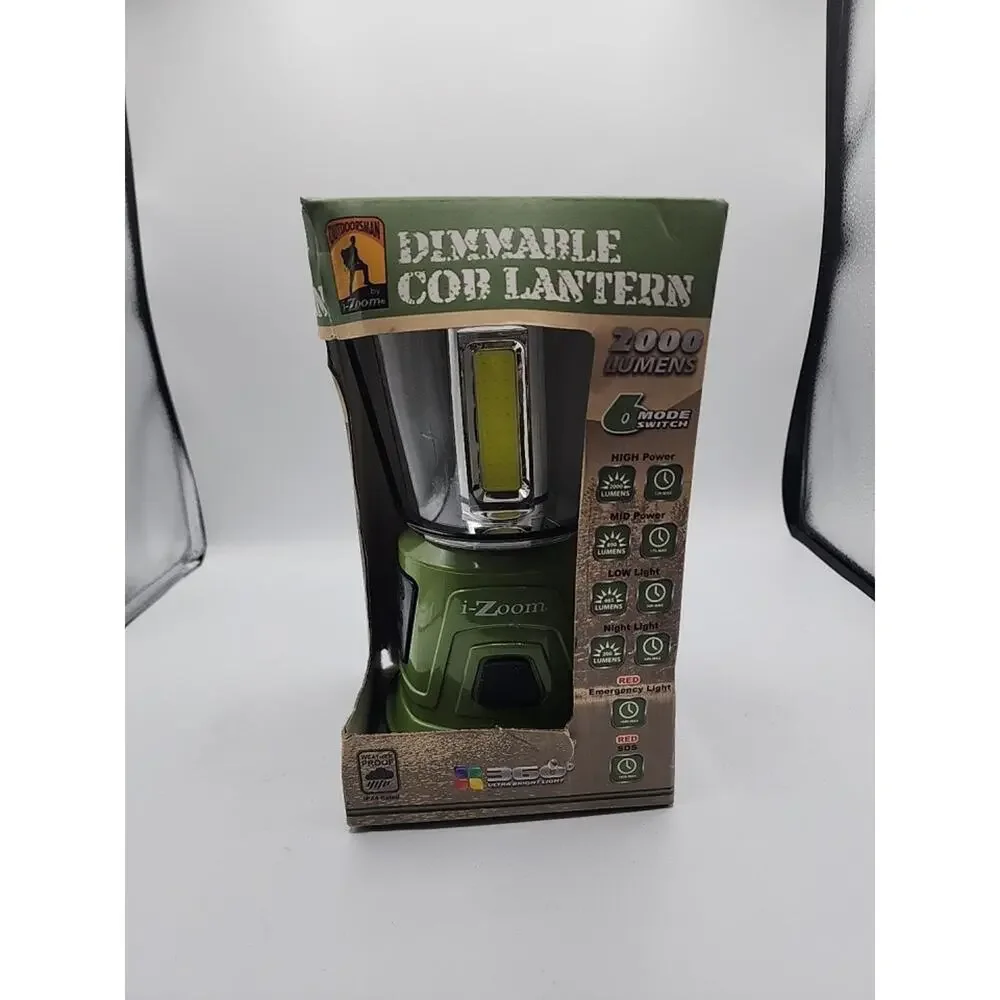 Outdoorsman by i-Zoom 2000 Lumens Dimmable Cob Lantern 360° Ultra Bright Light